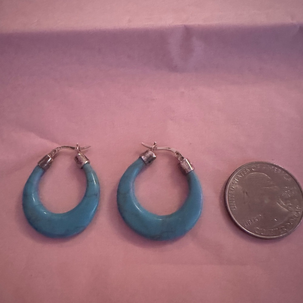 Turquoise Hoop